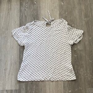 Black and White Printed Blouse